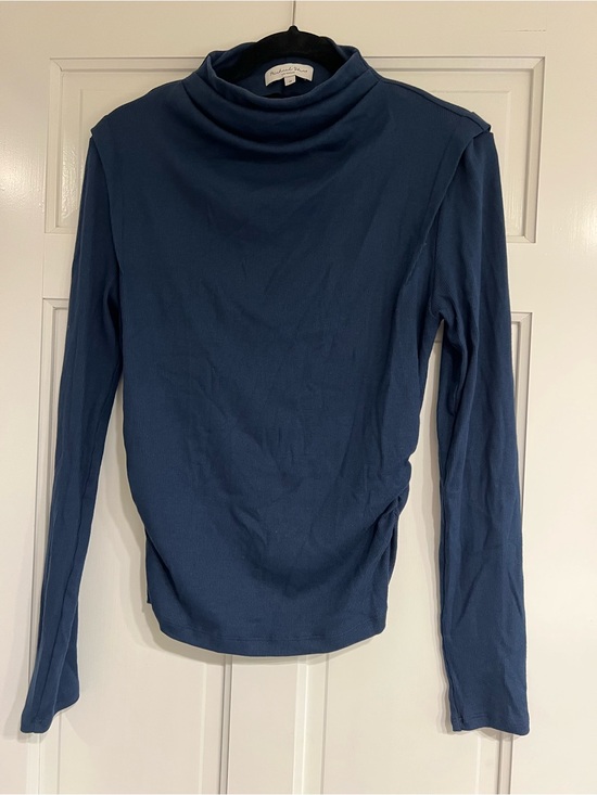 Michael Stars Tops - Michael Stars Mock Neck Ruched Top